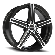 Vision 469 17x7 +38 5x114.3mm 73.1mm Gloss Black Machined Face