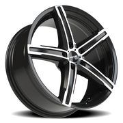 Vision 469 18x8 +38 5x114.3mm 73.1mm Gloss Black Machined Face