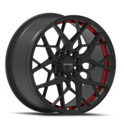 Venom Sport 46 17x8 +35 5x108mm 73.1mm Satin Black Red Line