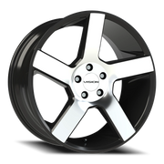 Vision 472 20x9 +15 5x115mm 74.1mm Gloss Black Machined Face