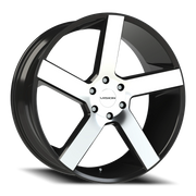 Vision 472 24x9.5 +30 6x139.7mm 78.1mm Gloss Black Machined Face