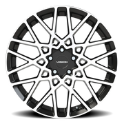 Vision 474 20x8.5 +35 5x112mm 73.1mm Gloss Black Machined Face
