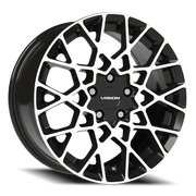Vision 474 17x8 +38 5x114.3mm 73.1mm Gloss Black Machined Face