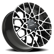 Vision 474 17x8 +38 5x114.3mm 73.1mm Gloss Black Machined Face
