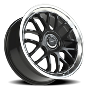 Vision 478 20x8.5 +35 5x107.95mm 73.1mm Gloss Black Brushed Lip
