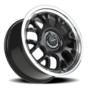 Vision 478 16x8 +38 5x100mm 73.1mm Gloss Black Brushed Lip