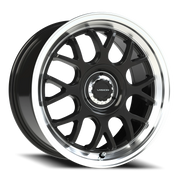 Vision 478 17x8 +38 5x107.95mm 73.1mm Gloss Black Brushed Lip