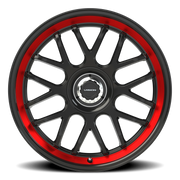 Vision 478 20x8.5 +35 5x100mm 73.1mm Gloss Black Red Tint Brushed Lip