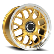 Vision 478 17x8 +38 5x107.95mm 73.1mm Gold Machined Lip