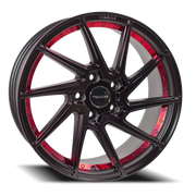 Venom Sport 47 17x8 +35 5x114.3mm 73.1mm Satin Black Red Line