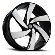 Luxxx Alloys 48 22x9 +31 6x120mm 74.6mm Black Machined Face