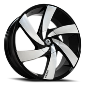Luxxx Alloys 48 20x8.5 +31 5x120mm 73.1mm Gloss Black Machined Face