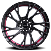Venom Sport 49 17x8 5x114.3mm Satin Black Red Line