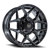 4PLAY 4P06 20x9 +0 8x165.1mm 124.9mm Gloss Black Brushed Face-Tinted Clear