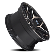 4PLAY 4P06 22x12 -44 5x127mm 87.1mm Gloss Black Brushed Face-Tinted Clear
