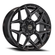 4PLAY 4P06 20x10 -18 6x135mm 106.1mm Gloss Black Brushed Face-Tinted Clear