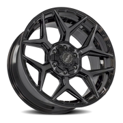 4PLAY 4P06 24x12 -44 6x135mm 106.1mm Gloss Black Brushed Face-Tinted Clear