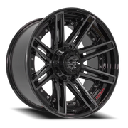 4PLAY 4P08 20x10 -18 6x135mm 106.1mm Gloss Black Brushed Face-Tinted Clear