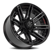 4PLAY 4P08 20x10 -18 6x135mm 106.1mm Gloss Black Brushed Face-Tinted Clear