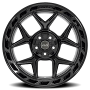 4PLAY 4P55 20x10 -18 5x127mm 87.1mm Gloss Black Brushed Face-Tinted Clear
