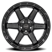4PLAY 4P63 22x10 -18 5x127mm 87.1mm Gloss Black Brushed Face-Tinted Clear