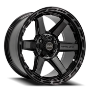 4PLAY 4P63 22x10 -18 6x135mm 106.1mm Gloss Black Brushed Face-Tinted Clear