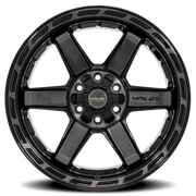 4PLAY 4P63 22x12 -44 6x135mm 106.1mm Gloss Black Brushed Face-Tinted Clear