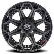 4PLAY 4P80R 22x10 -24 8x165.1mm 124.9mm Gloss Black Brushed Face-Tinted Clear
