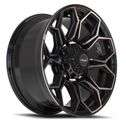 4PLAY 4P83 20x9 +0 8x180mm 124.9mm Gloss Black Brushed Face-Tinted Clear