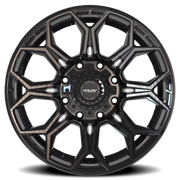 4PLAY 4P83 20x9 +0 8x180mm 124.9mm Gloss Black Brushed Face-Tinted Clear