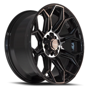 4PLAY 4P83 20x9 +0 5x127mm 87.1mm Gloss Black Brushed Face-Tinted Clear