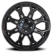 4PLAY 4P83 20x10 -18 5x127mm 87.1mm Gloss Black Brushed Face-Tinted Clear