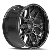 4PLAY 4PL28 20x10 -18 6x135mm 106.1mm Gloss Black Brushed Face-Tinted Clear