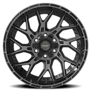 4PLAY 4PL28 20x10 -18 6x135mm 106.1mm Gloss Black Brushed Face-Tinted Clear