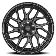 4PLAY 4PL28 22x10 -18 6x135mm 106.1mm Gloss Black Brushed Face-Tinted Clear