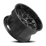 4PLAY 4PL28 22x12 -44 6x135mm 106.1mm Gloss Black Brushed Face-Tinted Clear
