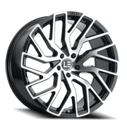 Luxxx LE 5 22x10.5 +32 5x120mm 73.1mm Gloss Black Machined Face
