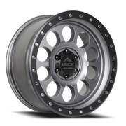 Lock Offroad 50CAL 17x9 +0 6x135mm 87.1mm Matte Grey Matte Black Ring