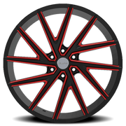 Elure 50 24x9.5 +24 6x139.7mm 78.1mm Black Red Milled