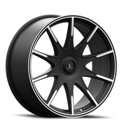 Luxxx Alloys 51 20x8.5 +35 5x114.3mm 73.1mm Satin Black Machined Face