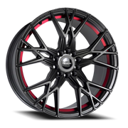Venom Sport 51 17x8 +35 5x114.3mm 73.1mm Satin Black Red Line