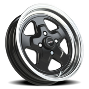 Vision 521 15x4 -19 4x108mm 72.6mm Gloss Black Machined Lip