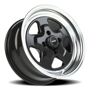 Vision 521 15x7 +0 4x108mm 72.6mm Gloss Black Machined Lip