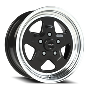 Vision 521 15x7 +20 4x108mm 72.6mm Gloss Black Machined Lip
