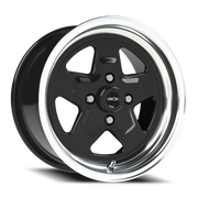 Vision 521 15x8 +27 4x108mm 72.6mm Gloss Black Machined Lip