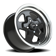 Vision 521 15x8 +27 4x108mm 72.6mm Gloss Black Machined Lip