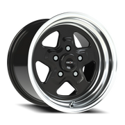Vision 521 15x10 +25 5x120.65mm 83.1mm Gloss Black Machined Lip