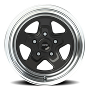 Vision 521 15x10 -25 5x114.3mm 83.1mm Gloss Black Machined Lip