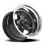 Vision 521 15x10 -25 5x127mm 83.1mm Gloss Black Machined Lip