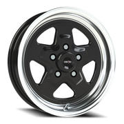 Vision 521 15x4 -19 5x114.3mm 83.1mm Gloss Black Machined Lip